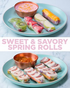 102K views · 256 reactions | These spring rolls are the perfect combination of sweet and savoury! | Tasty UK | Facebook