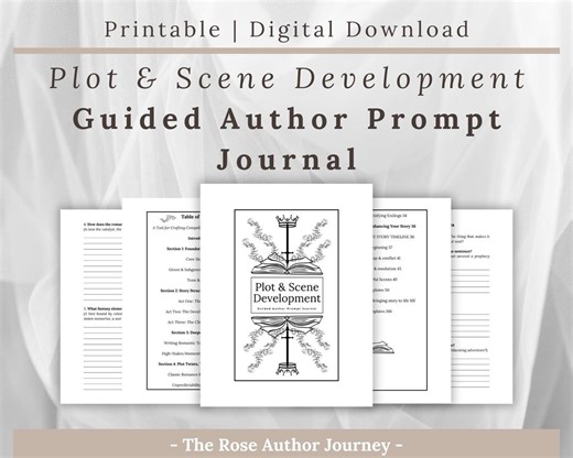 Plot & Scene Development Prompt Journal | Story Structure Workbook for Fantasy/romance Authors | Printable Planner PDF | Writing Template - Etsy Canada