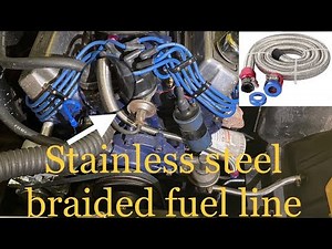Stainless steel braided fuel line install ford 288,302,351w-1968/69 Ford Fastback.