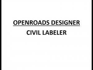 ORD - MicroStation - 12.3 - Civil Labeler