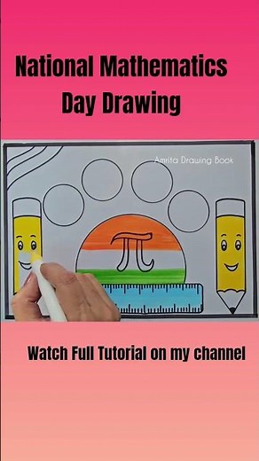 National Mathematics Day Poster Drawing, 22 Dec | Easy Mathematics Day Drawing | Easy Poster Drawing