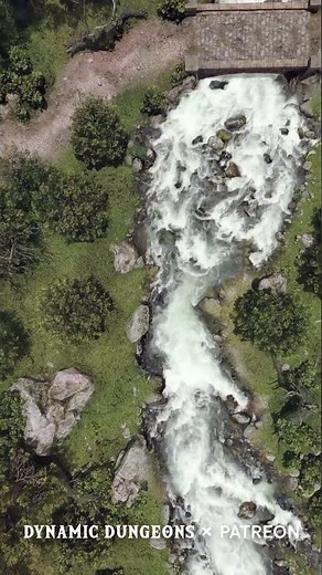 White Water Meadows Animated DND RPG Map