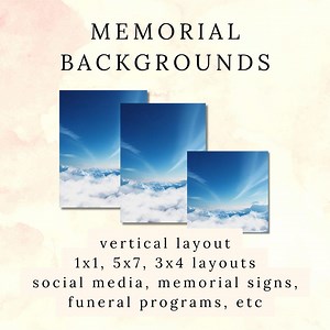 Heaven Clouds Memorial Background: Funeral Program Design (digital Download) - Etsy UK