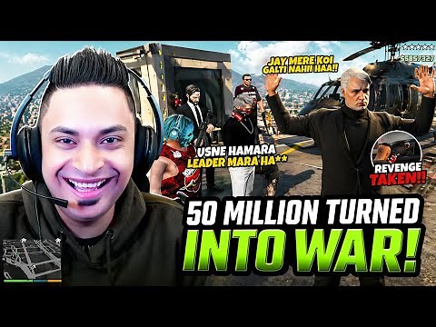 BIGGEST WAR WITH FRIENDS STARTED 😈 GTA 5 RP GAMEPLAY - MRJAYPLAYS