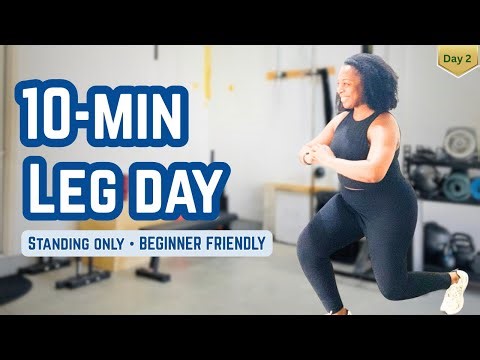Day 2 | 10-Min Standing Leg Day Workout | Beginner Friendly & Postpartum Safe