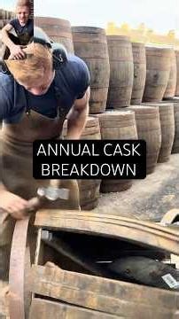 Annual cask breakdown..Cheers Fishers Cooperage🙌 #cooper #barrels