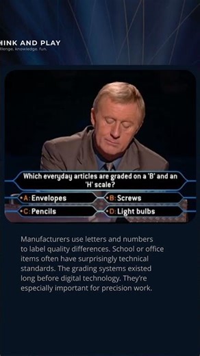 Do You Know What Uses the B & H Scale? 🤔 #quiz #millionaire #trivia #learn #didyouknow #gameshow #tv
