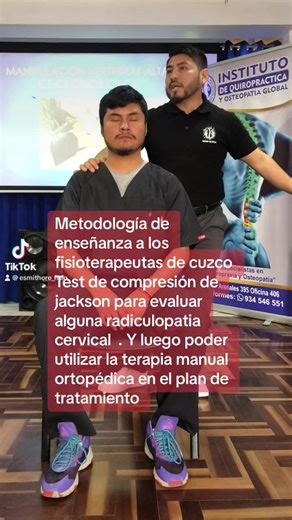 4.1K views · 79 reactions | Metodología de enseñanza el test de jackson para identificar si hay alguna radiculopatia cervical . #dolorcronico #terapiamanualortopedica #quiropracticosprofesionales #dolormuscular #cervicalgia #dolordecabeza | Esmith Oré | Facebook