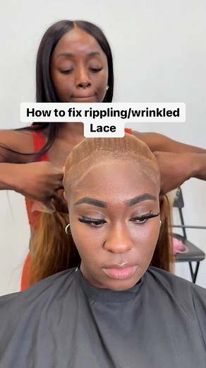 Here’s what you need to prevent rippling/wrinkling lace👇 Needle Thread: Create 2 small stitches on the inside of the lace before the installation. This is a Game Changer!! #abijalehair #abijaleamazon #lacewigs #amazonwigs #hairtips #wigtips