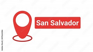 Explore san salvador with this animated map and transparent background