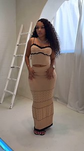 The perfect fit shop the “Aaliyah Rib Knit Tank Top & Skirt SET” | EDGEbyks