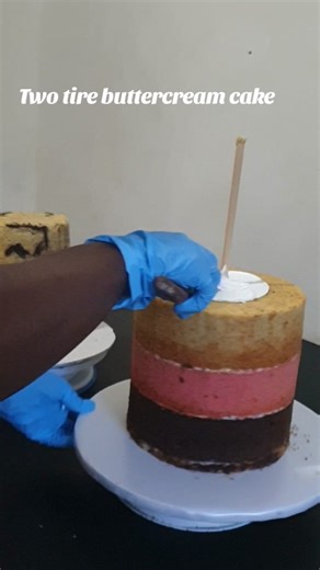 Beautiful Two Tier Buttercream Cake Decorating Techniques