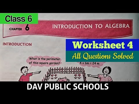 DAV class 6 maths chapter 6 worksheet 4 all questions solved