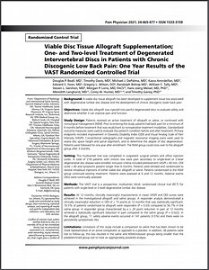 The New VAST Trial Results on VIA Disc - Regenexx