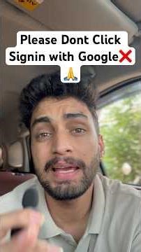 Please Dont Signin with Google!! #cybersecurity #googlesecurity #googleai #software #googleaccount
