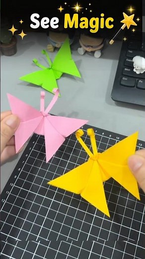 Easy Paper Butterfly DIY 🦋 | Beautiful Origami Butterfly Craft #ultra #reels #viral
