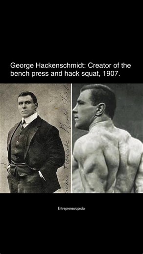 @elisarabeea on Instagram: "George Hackenschmidt, the renowned Estonian strongman and wrestler, is credited with creating two iconic exercises - the bench press and the hack squat. Hackenschmidt was a pioneer in the field of weightlifting and physical culture. He established numerous weightlifting records and helped popularize many common training exercises. The hack squat, named after Hackenschmidt himself, is an exercise he is particularly known for inventing. Additionally, Hackenschmidt is al