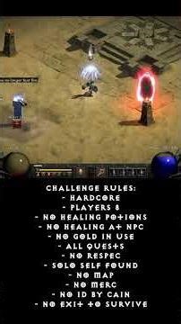 HC P8 NM No healing potions #challenge #d2r #andariel #duriel