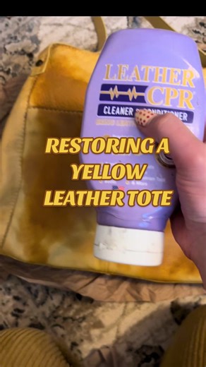Restoring a Yellow Leather Tote Bag with Saddle Soap