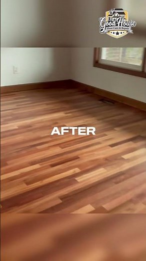 Before & After Hardwood Floor Refinish in Claremont, North Carolina