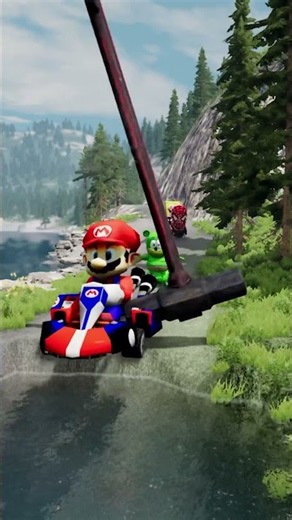 Shrek, Gummy bear,Mario #shorts #beamngdrive
