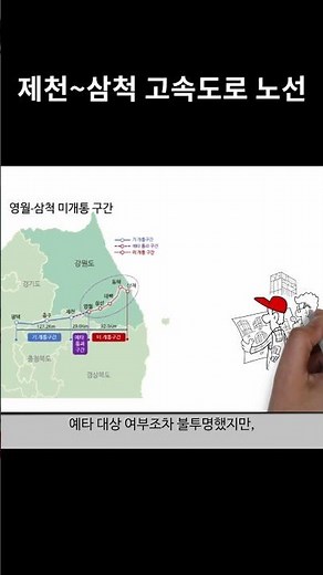 제천~삼척고속도로 동서고속도로 노선도