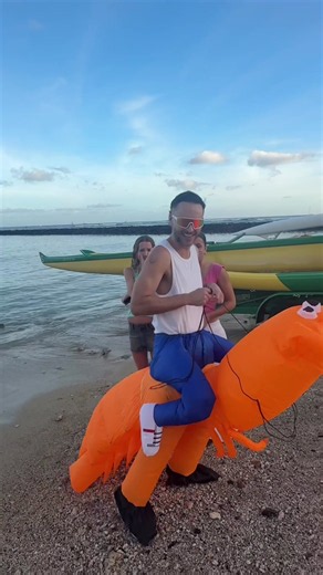 Shrimply the Best: Funny Beach Dad Embarrassing Daughter Moment