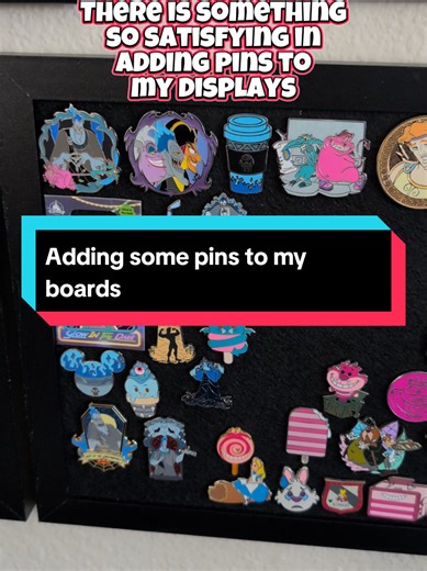It's always fun to add pins to my display boards. I know, some of my boards are chaotic! 😅 #disneypins #disneypincollection