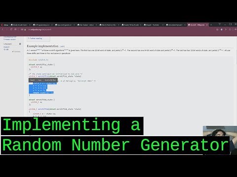 Implementing a Random Number Generator Algorithm in C (from scratch)