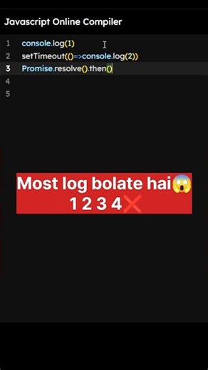 JavaScript Interview Trap | Promise vs setTimeout Output