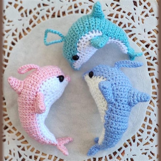 Crochet Dolphin Keychain Pattern, Amigurumi Sea Animal Toy (PDF Pattern) - Etsy