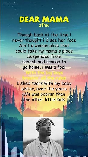2Pac - Dear Mama (Lyrics) #shorts