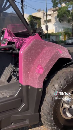Razer 4x4 Rosa Diamante Barbie - Vinilo Brillante para Cuatrimoto de Niña