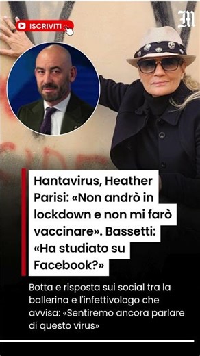 Hantavirus, scontro fra Heather Parisi e Matteo Bassetti