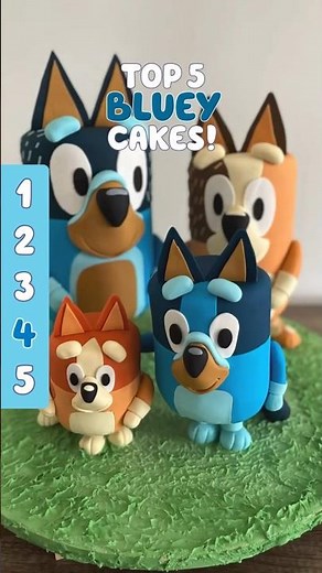 Top 5 Bluey cakes! #ytshorts #bluey #cakes #baking