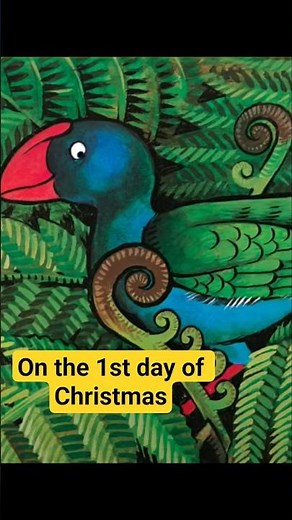 On the 1st day of Christmas ... Pukeko in a Ponga Tree #shorts #12daysofchristmas