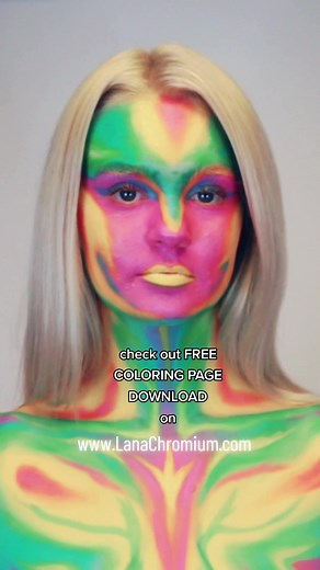 rainbow girl ✨️🌈 body paint by Lana Chromium 🫶 book your bodyart here: www.LanaChromium.com I also have free downloadable Coloring Page on my website. I hope you will enjoy to color it 😊 #rainbow #rainbowmakeup #viralmakeup #bodypaint by #LanaChromium #artistsoftiktok #satisfying #makeuptransformation #CapCut