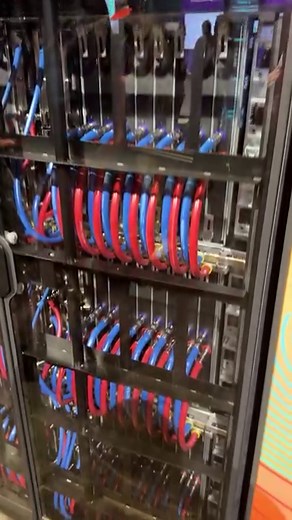 At HPE Discover, we caught up with a Cray HPC cluster, complete with NVIDIA GH200 Grace Hopper Superchips. Even better, the side panels of the CDU were pulled off so Jordan could get a good look at the liquid-cooling components inside. #cray #hpe #hpc #ai @hpe | StorageReview