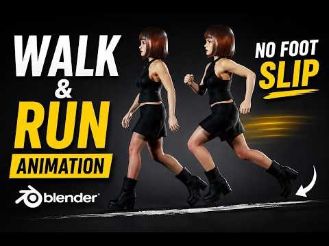 3D Character Walk & Run Animation | Blender