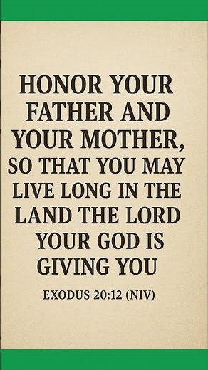 Bible verse for kids | Easy to memorize | Exodus 20:12