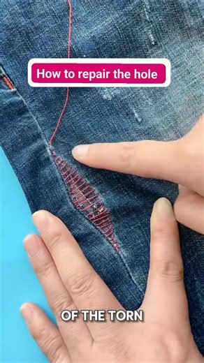 Invisible Repair Stitch for Torn Pants #sewingtutorial #pant #torn #stitching #repair | StitchsewCraft