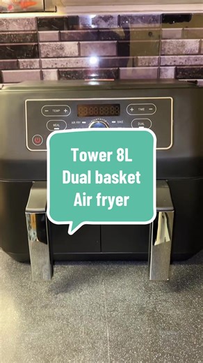 Dinner in half the time with this Tower 8L dual basket air fryer #airfryer #dualbasketairfryer #quickmeals #tower #airfrying