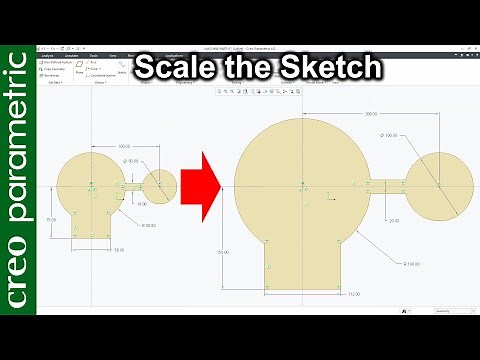 Scale the sketch in Creo Parametric | Resize the sketch