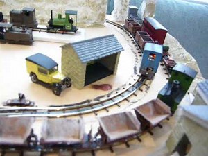 Busch 6.5mm gauge radio control. OO 6.5 scale on work in progress layout