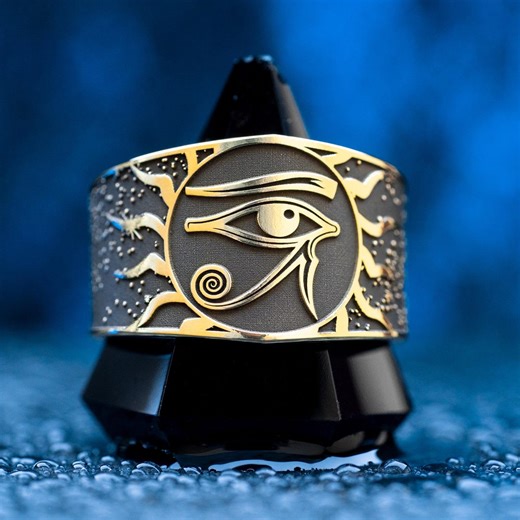 Eye of Horus Ring: Egyptian Protection Talisman, Wedjat Symbol Jewelry, Ancient Egypt, Spiritual Protection - Etsy
