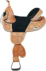 Amazon.com : HILASON Western Horse Treeless Trail Barrel American Leather Saddle | for Horses : Sports & Outdoors