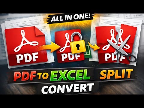 How to unlock Locked PDF File , How to convert PDF to Excel , How to Split PDF #excel #tallyprime