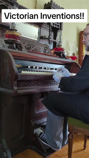 #onthisday Glanmore Presents Victorian Inventions - The Pyrophone, also known as the Exploding Organ or the Fire Organ. Invented by Georges Frédéric Eugène Kastner around 1870. It used burners to different tones and was usually powered by gasoline or propane. A really cool invention with an interesting sound. * Thanks to Dawn C. for the use of her historic pump organ! #museum #museumtok #victorian #invention #victorianinventions #victoriantiktok #history #historytok #victorianera #victorianaesth