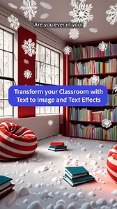 This winter classroom transformation has us like 😍 😍. Try it for yourself in Adobe Express: https://adobe.ly/3S5VDDP | Adobe for Education