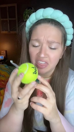 14M views · 211K reactions | Crocheting with a tennis ball??? #crochet #crochethacks #crochethook | Holly Auna | Facebook